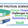 Challenges to Democracy summary in hindi