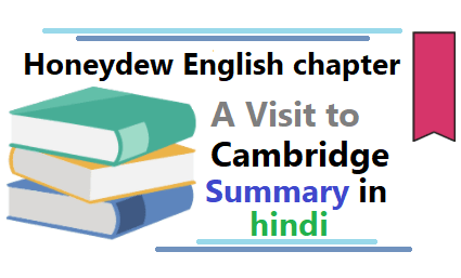 A Visit to Cambridge summary in hindi
